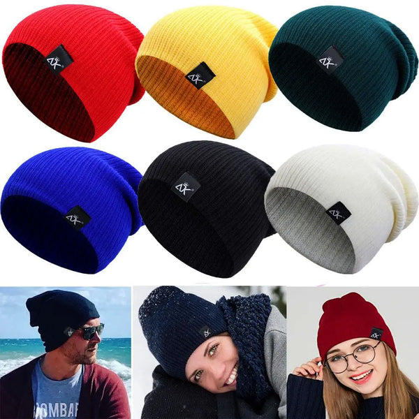 Winter Knitted Hats for Woman Men Beanies Girls Autumn Female Baggy Cap Warmer Bonnet Ladies Casual Cap