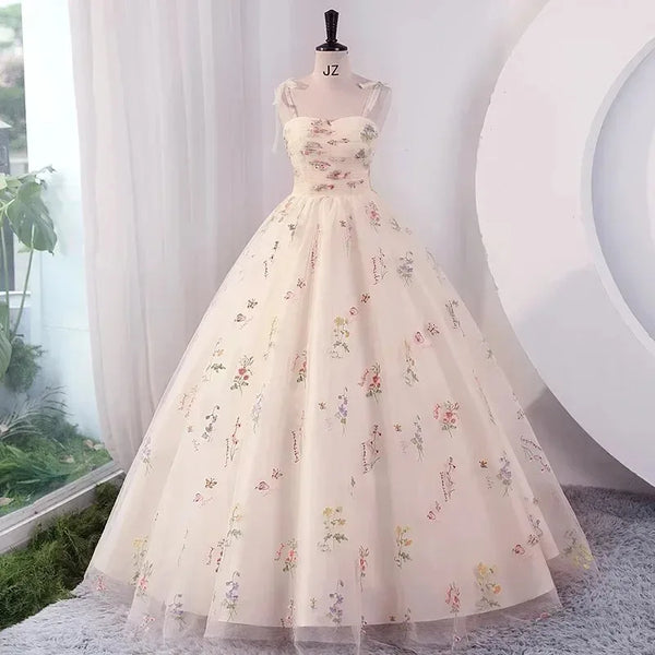 Evening Dress for Women 2025 New Arrival Banquet Temperament Slimming Host Fairy Strap Art Exam Socialite Gathering Dress