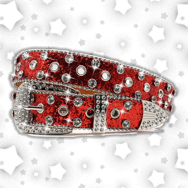 Goth Rhinestones Belts Cowgirl Y2K Girls Fashion Belt Women Leather Straps Rhinestones Belts for Jeans Men