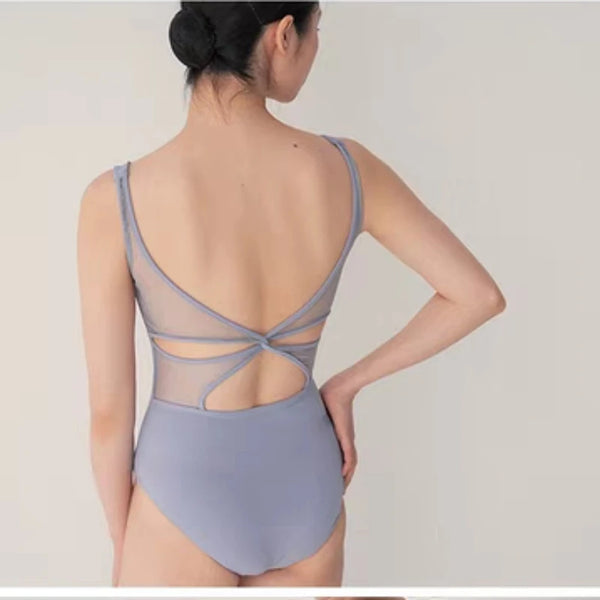 Adult dance wear; female ballet costume; exercise suit; yoga jumpsuit; physical training clothing; purple leotard.