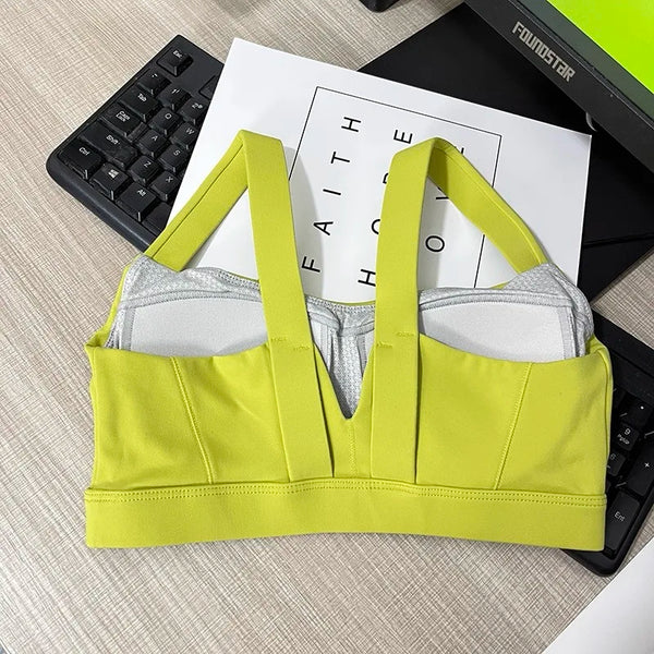 High Intensity Sports Underwear  Women Shockproof Sagging Resistant Yoga Vest Fitness Bra Integrated Professional Running