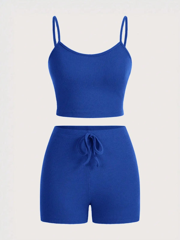 Fashion new casual sportswear women's vest, camisole, shorts set