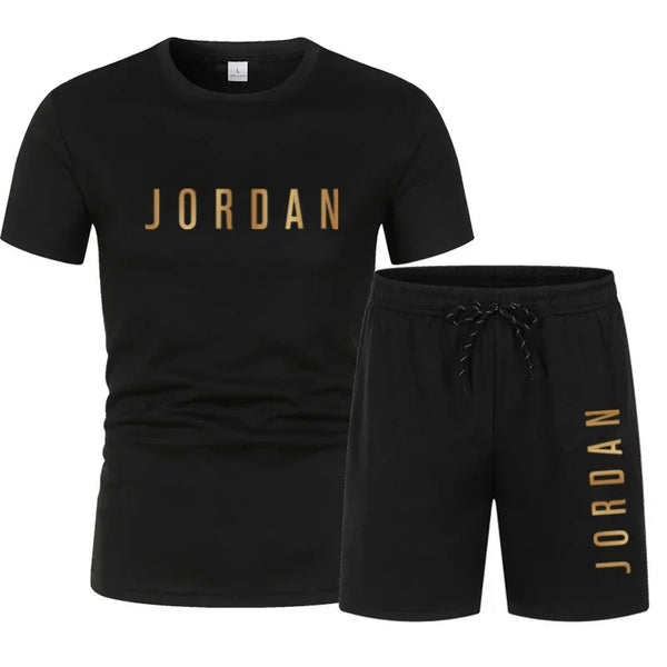 Summer Youth Men's Short sleeved T-shirt+Shorts Set Fashion Trendy Casual Sports Two Piece Set tracksuit men mens clothes