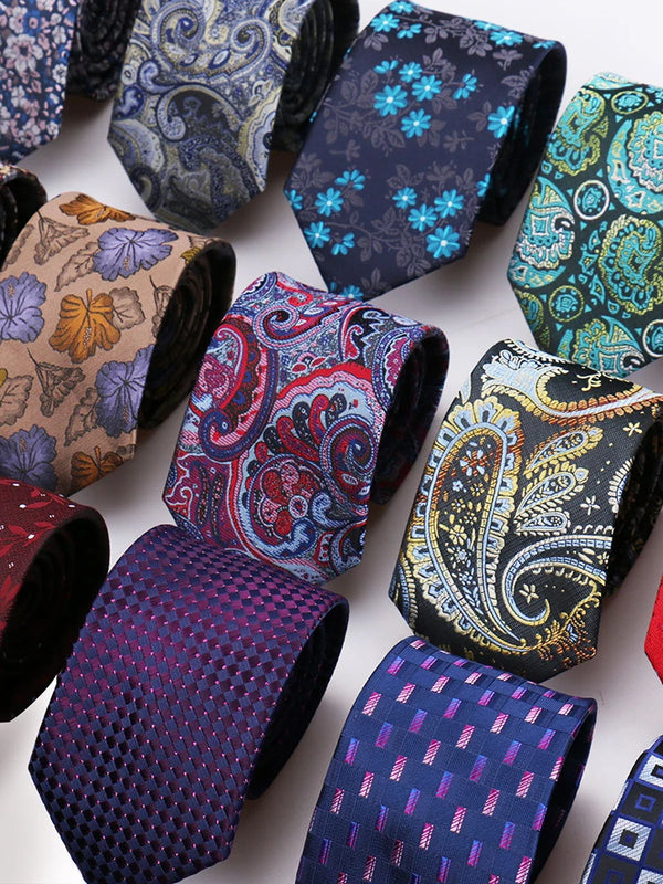 Men Tie Necktie For Men Business Wedding Party Luxury Paisley Necktie Fashion Floral Mens Neck Tie Accessories Wholesale Gravata