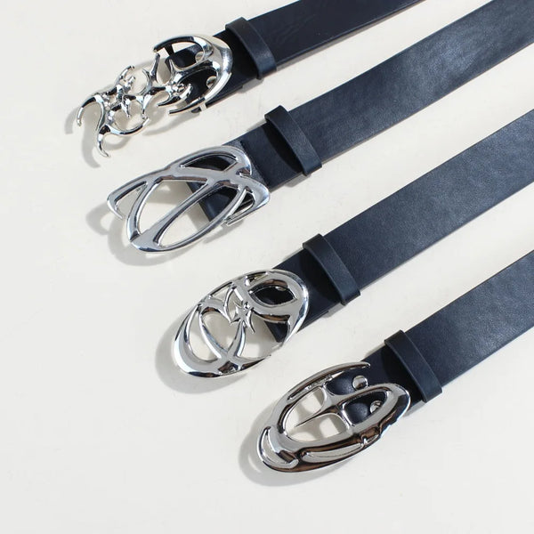 Designer Belts For Men Women High Quality Luxury Y2K Female Waist Black Pu Leather Waistband Girls Jeans Punk Corset Belt GothK