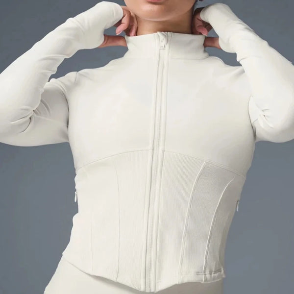 Sports Jackets Top Women Workout Tops Activewear Yoga Clothes Windbreaker Sportswear Woman Running Slim Long Sleeve Sweatshirt
