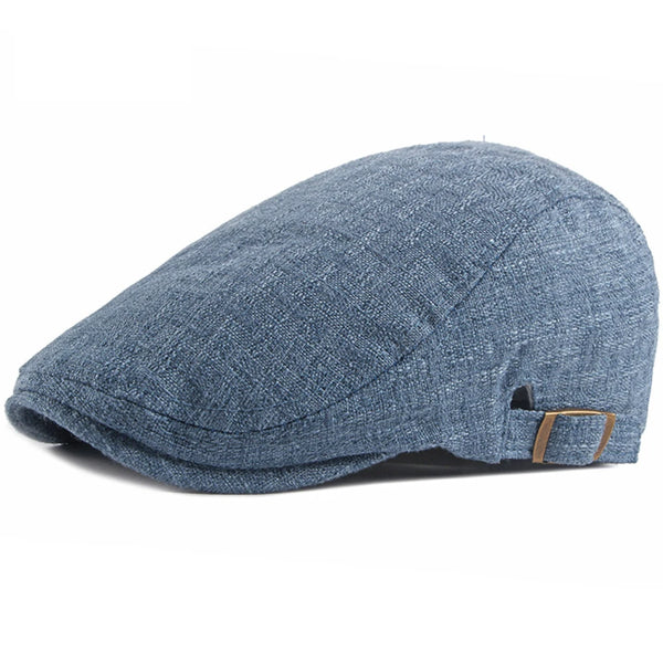 HT4737 Mens Berets Women Spring Summer Breathable Linen Beret Cap Artist Painter Beret Hat Male Female Adjustable Ivy Flat Caps