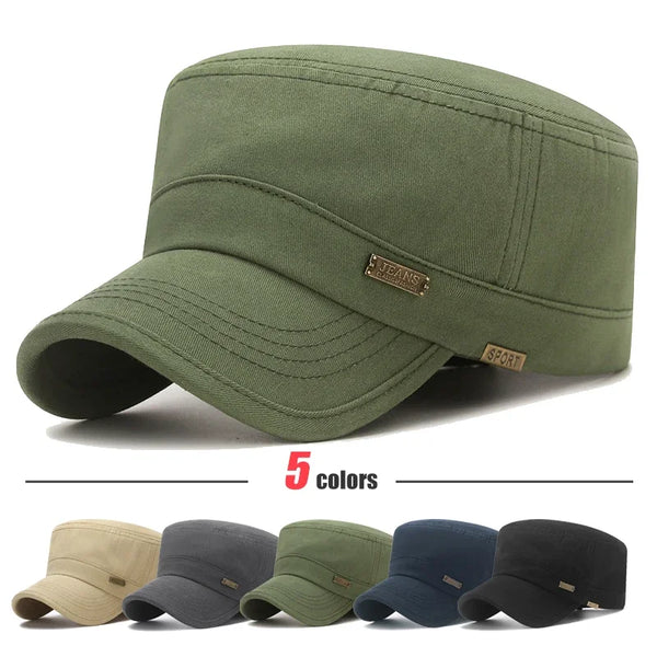 Spring New Style Hat Mens Simple Versatile Sports Hats Cotton Outdoor Breathable Sun Protection Flat Cap