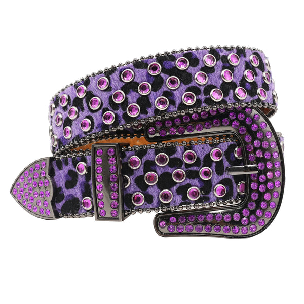 NEW Rhinestone Western Belt  Studded Belts for Men Strap Diamond Bling Leopard print  Belts Cowgirl Cowboy For Jeans Y2K