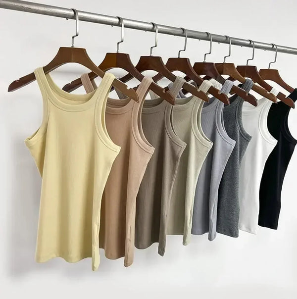 Casual Female Bottoming Tops New Tank Thread Solid Slim Stretch Women Fashion Vest/ Camis