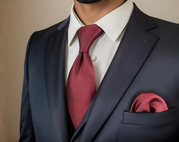 Classic Red Solid Mens Necktie Set Brand New Extra Long Size Bow Tie Pre-Tied Fashion Wedding Acceossories Hanky