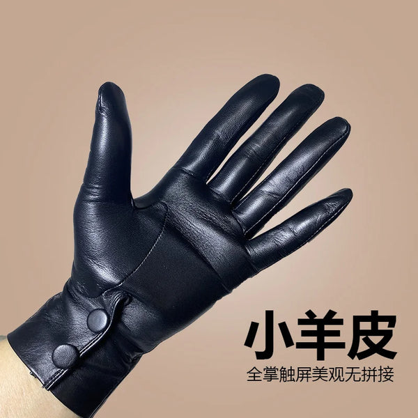 Luxury Leather Gloves Mens unlined tight soft thin leather gloves