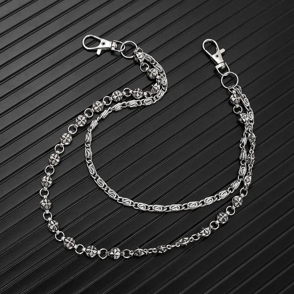 A Harajuku Style Street Hip-Hop Y2k Jeans Chain Belts Personalized Punk Style Double-Layer Waist Chain for Men Women Accessories