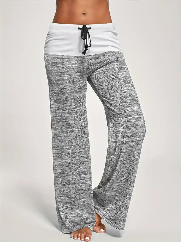 Women Plus Size 1XL-8XL Fashion Loose Stretch Printing Drawstring Lounge Pants Ladies Casual Pajama Long Wide Leg Pants
