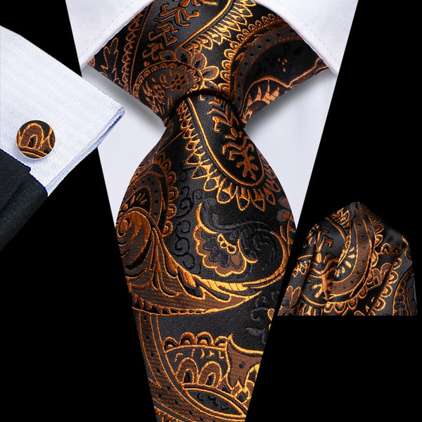 Hi-Tie Mens Gift Tie Set Extra Long 160cm Paisley Silk Wedding For Men Fashion Design Quality Hanky Cufflink Dropshipping
