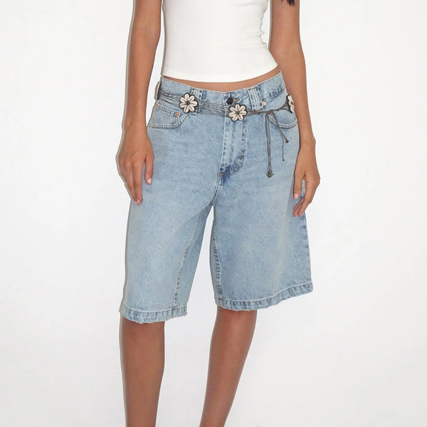 Women's Jean Shorts Y2k Loose Denim Baggy Bermuda Shorts Low Rise Wide Leg 2025 Trendy Casual Summer Denim Shorts